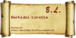 Berhidai Loretta névjegykártya